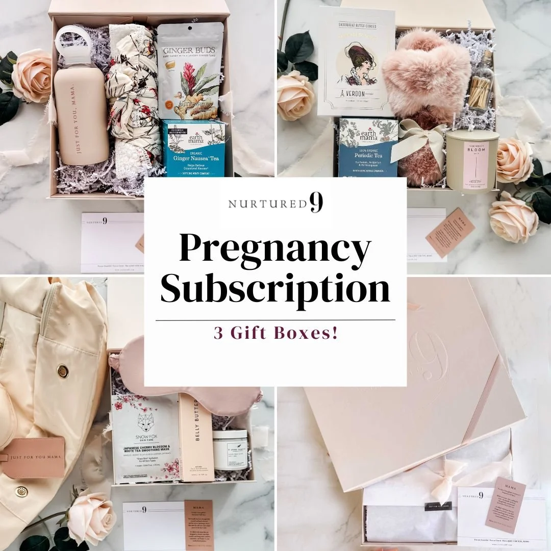 Pregnancy Subscription Box — 3 Luxury Gift Boxes — NURTURED 9